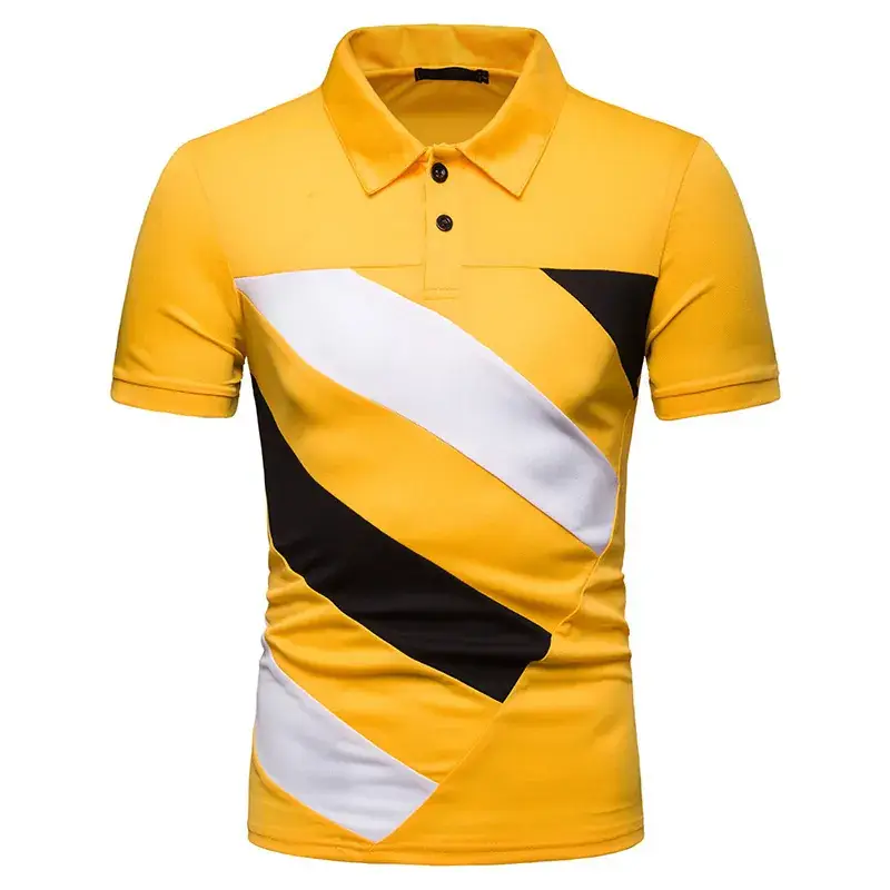 Men's Red Graphic Polo Shirt Short Sleeve Collar - Image 2