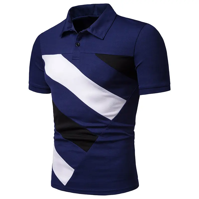 Men's Red Graphic Polo Shirt Short Sleeve Collar — feature 8