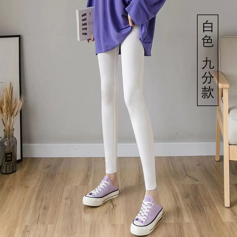 Pure Slim Fit Leg Pants High Stretch Casual Women's Modal - Image 15