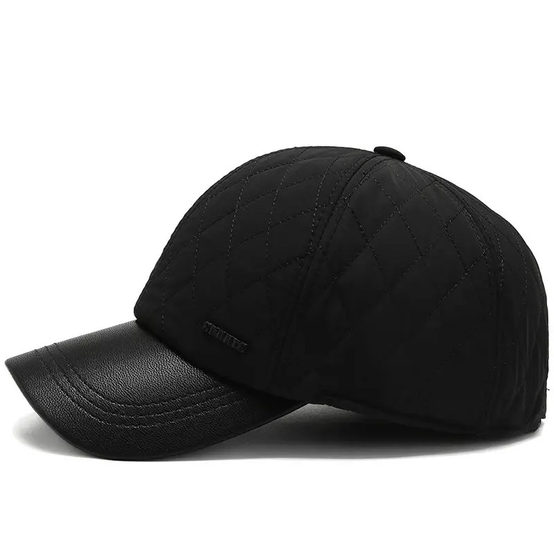 Men's Fleece-lined Navy Cap with Buckle - Image 6