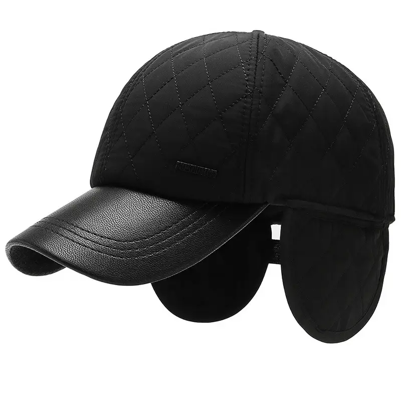 Men's Fleece-lined Navy Cap with Buckle - Image 7