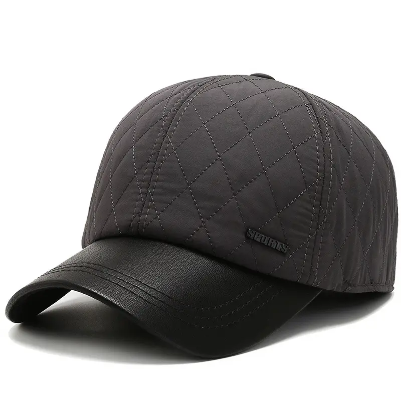 Men's Fleece-lined Navy Cap with Buckle - Image 3