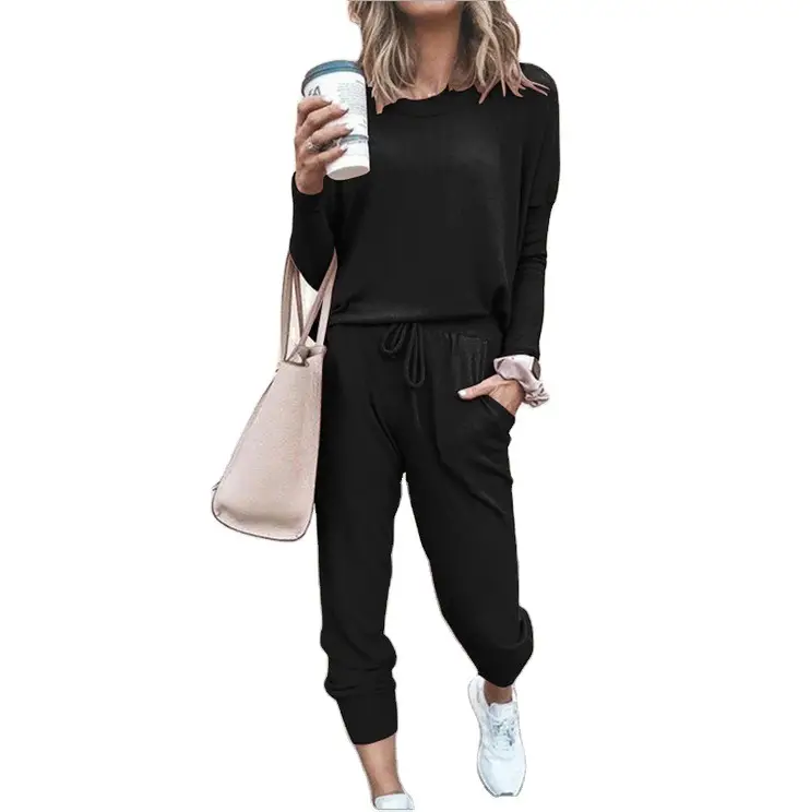 2024 Women's Grey Long Sleeve Sweatshirt Track Suit - Image 7