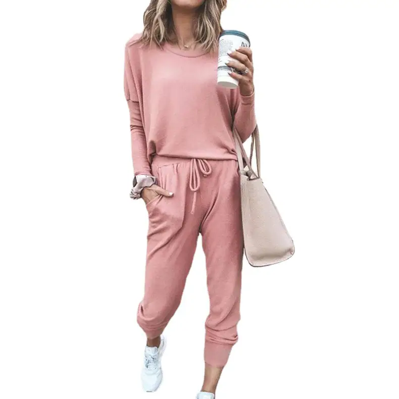 2024 Women's Grey Long Sleeve Sweatshirt Track Suit - Image 8
