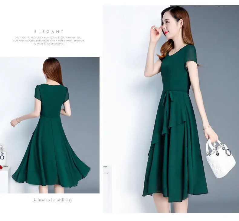2023 Korean Style Women's Maroon A-Line Skirt Dress — feature 11