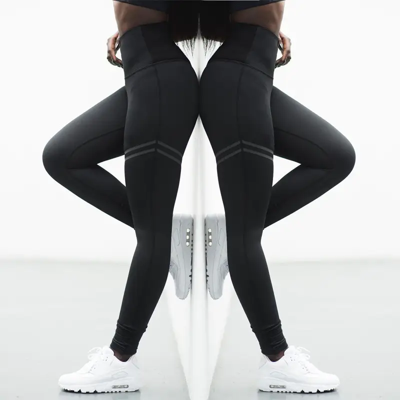 European & American Double Ring Offset Printed Sexy Butt-Lifting Yoga Sports Leggings - Image 3