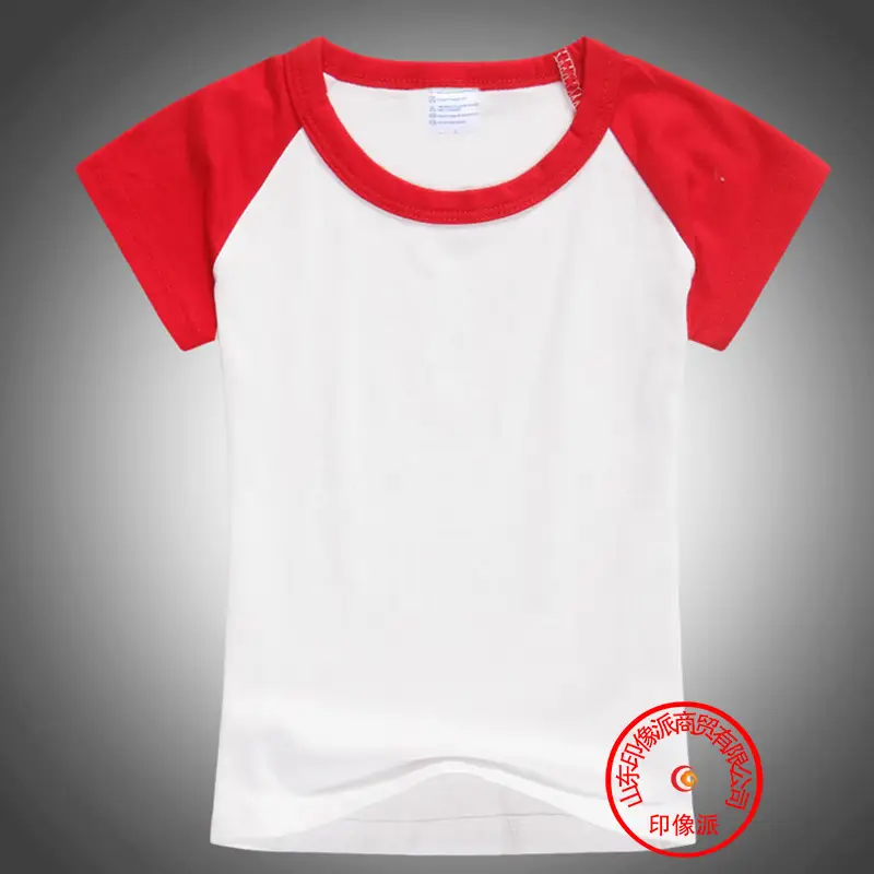 T-Shirt for Boys Students Raglan Design Red Black