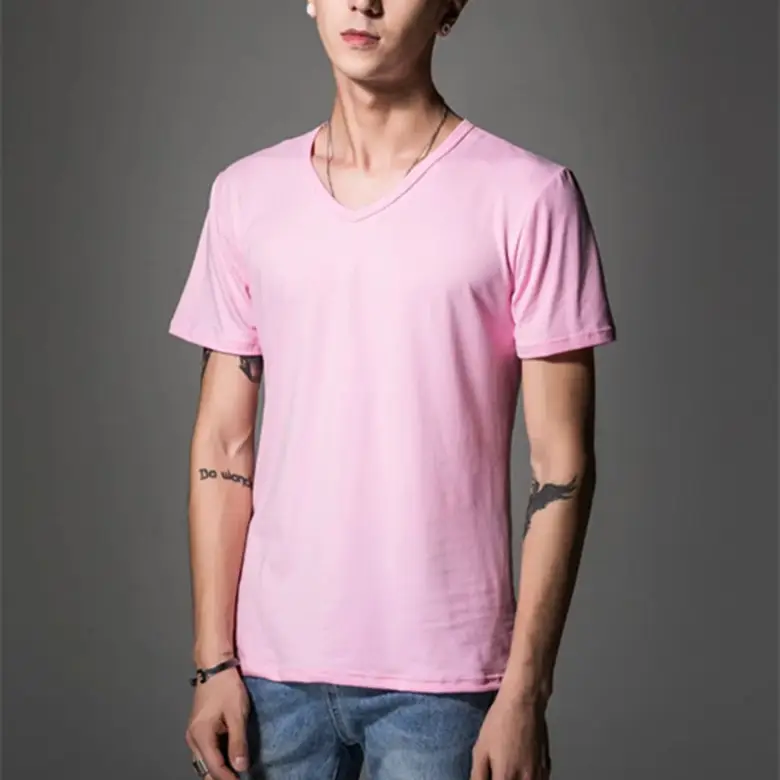 Men Black Cotton Slim Fit T-Shirt Short Sleeve Round Neck — feature 2