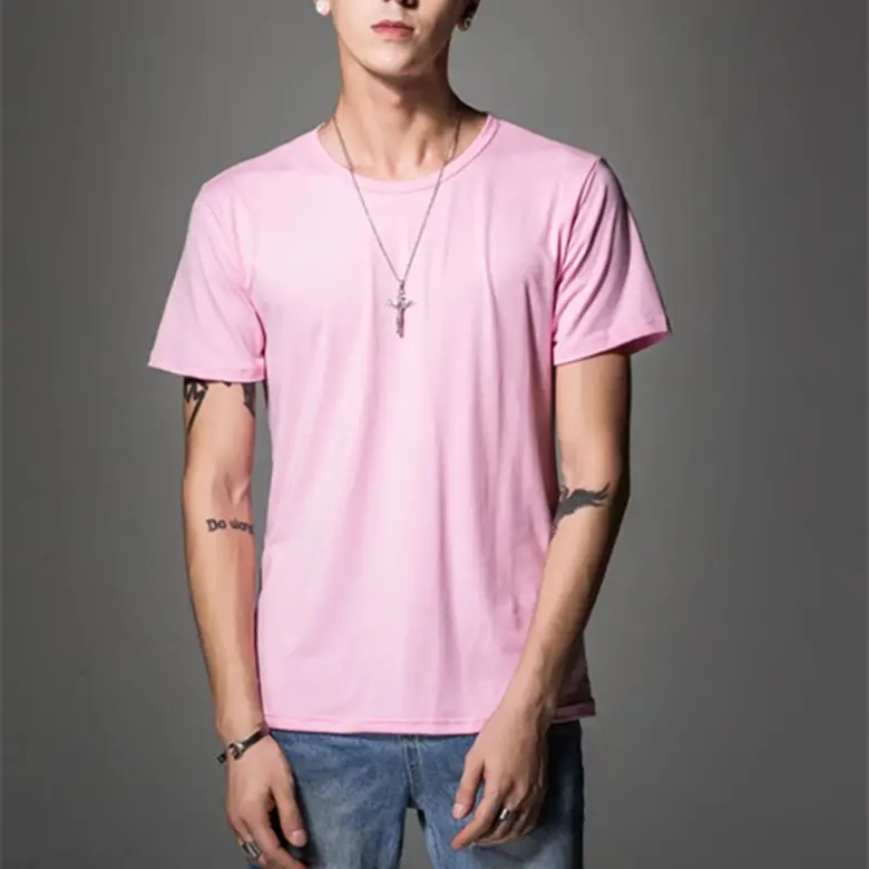 Men Black Cotton Slim Fit T-Shirt Short Sleeve Round Neck - Image 18