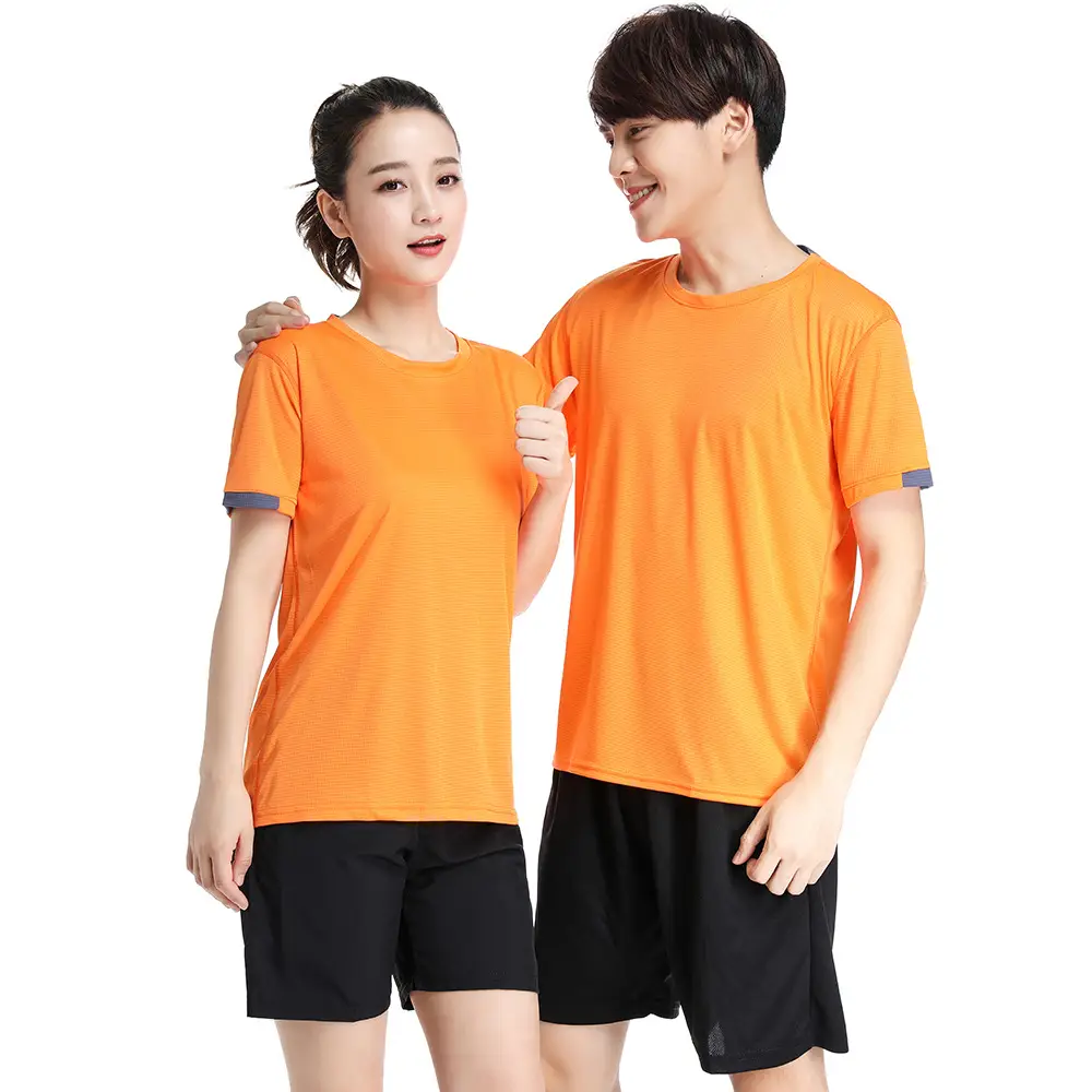 Men Blue Quick-Drying T-Shirt Round Neck Breathable - Image 9