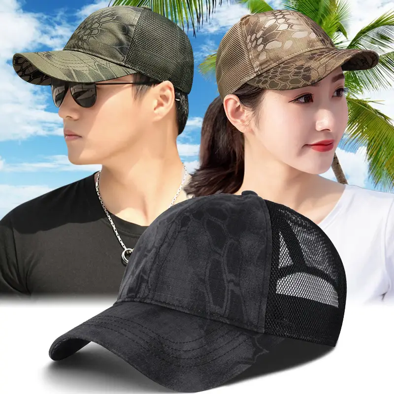 Camouflage Mesh Cap for Men Women Plus Size - Image 11