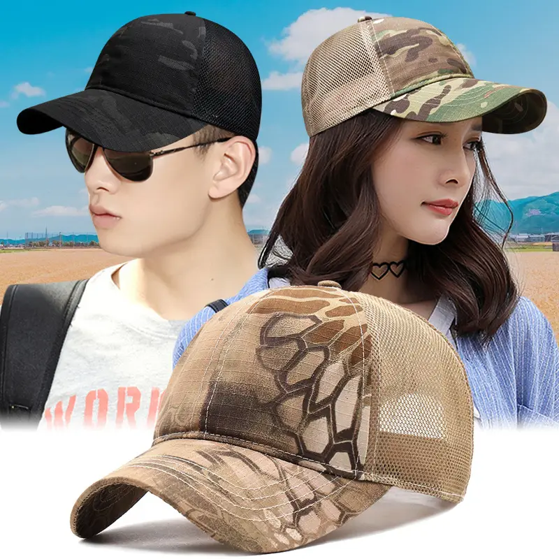 Camouflage Mesh Cap for Men Women Plus Size - Image 12
