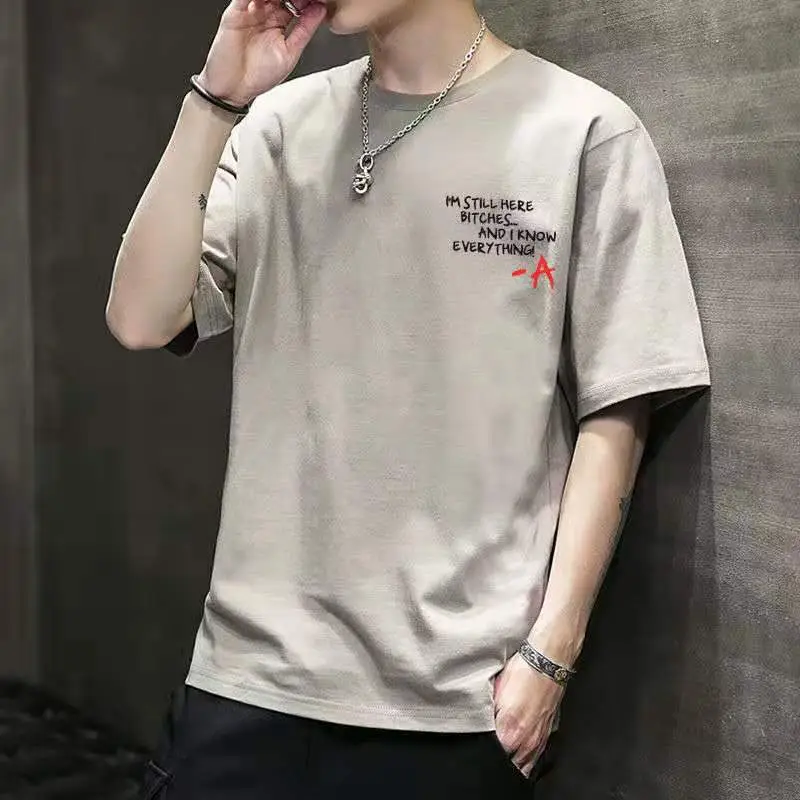 Men's White 2022 Harajuku Style Half Sleeve T-Shirt - Image 10