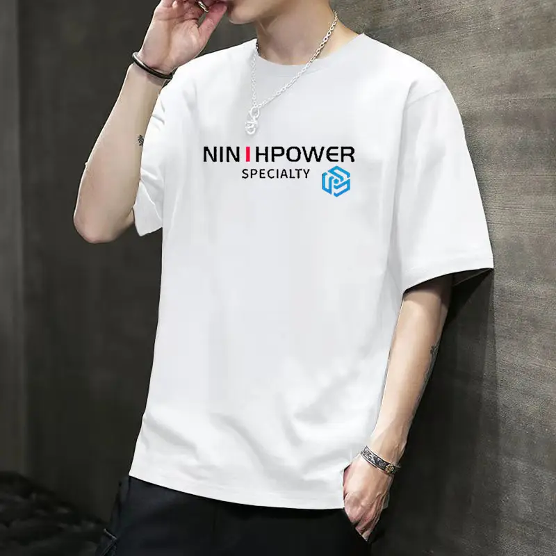 Men's White 2022 Harajuku Style Half Sleeve T-Shirt - Image 15