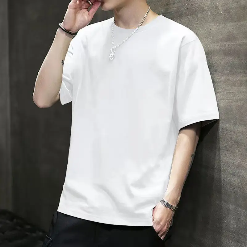 Men's White 2022 Harajuku Style Half Sleeve T-Shirt - Image 22