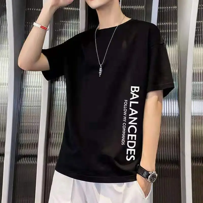Men's White 2022 Harajuku Style Half Sleeve T-Shirt - Image 8