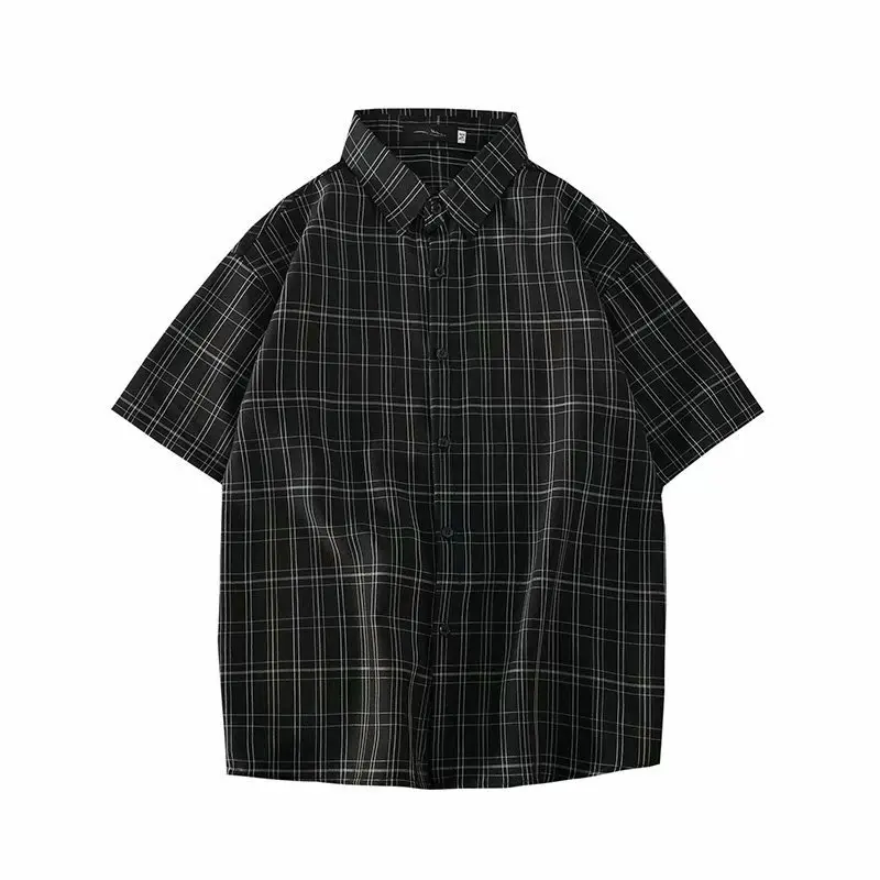 Men's Green Plaid Short Sleeve Shirt Jacket Set - Image 8