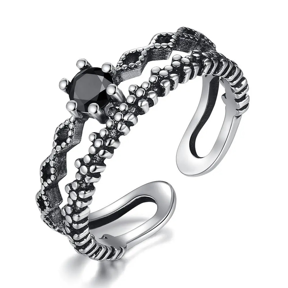 Vintage Star Imitation Silver Ring for Women - Image 5