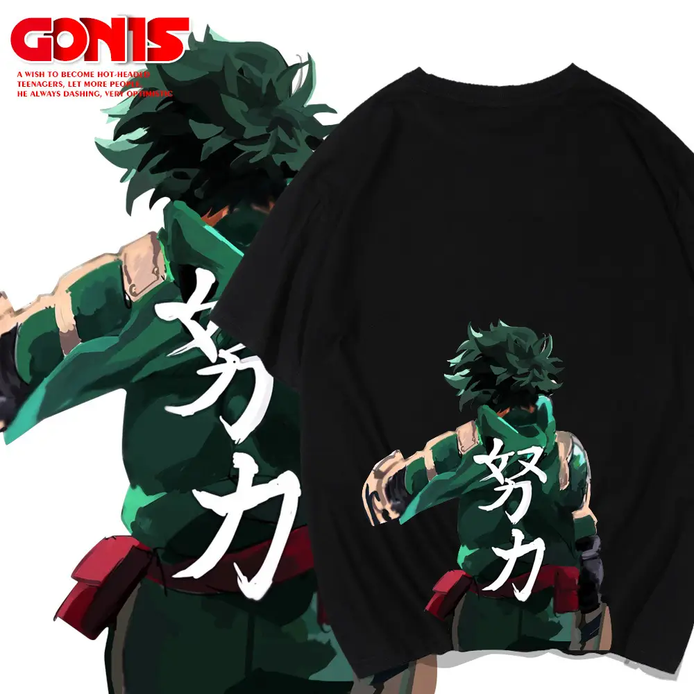 Men Pure Cotton Loose T-Shirt Anime Graphic - Image 7