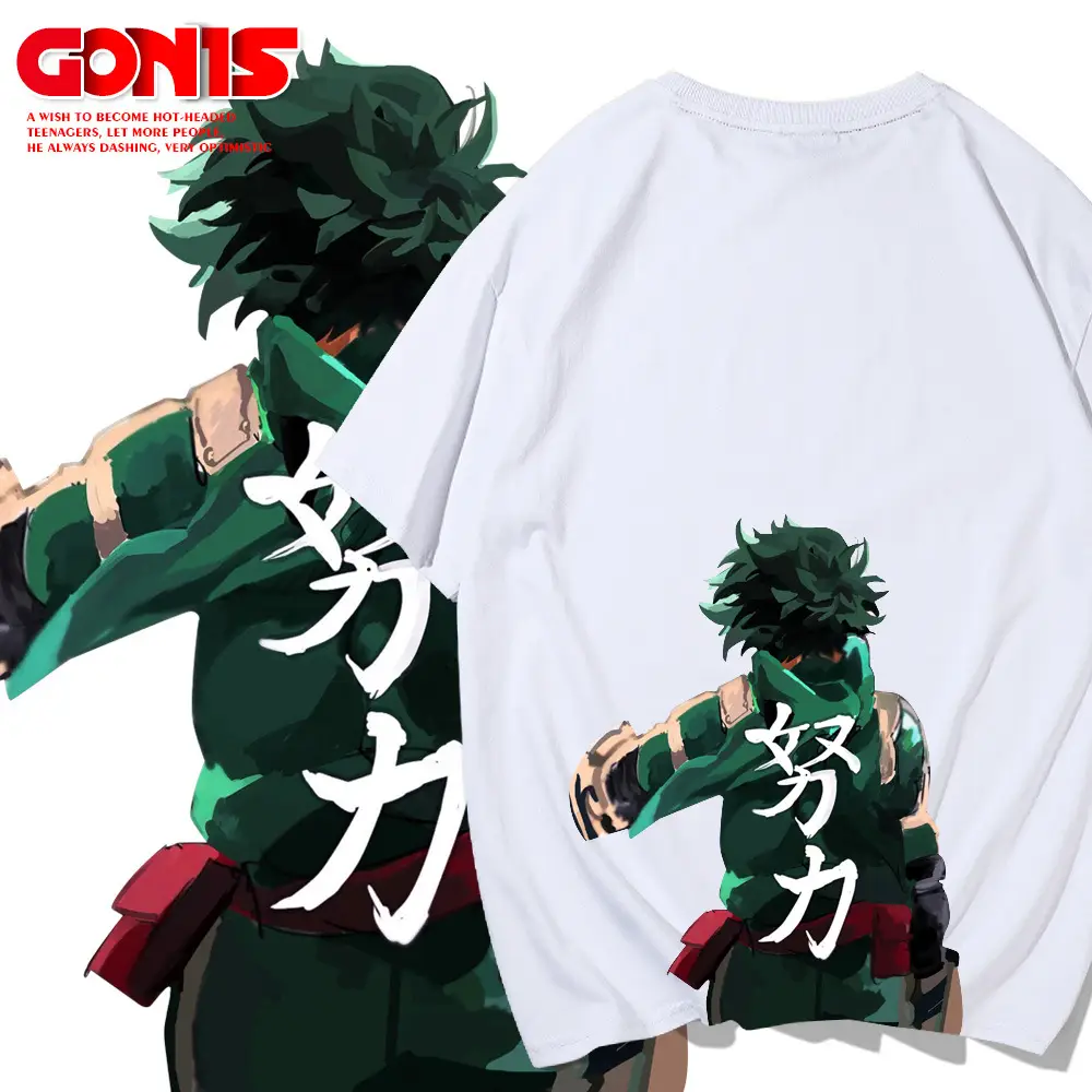 Men Pure Cotton Loose T-Shirt Anime Graphic - Image 8