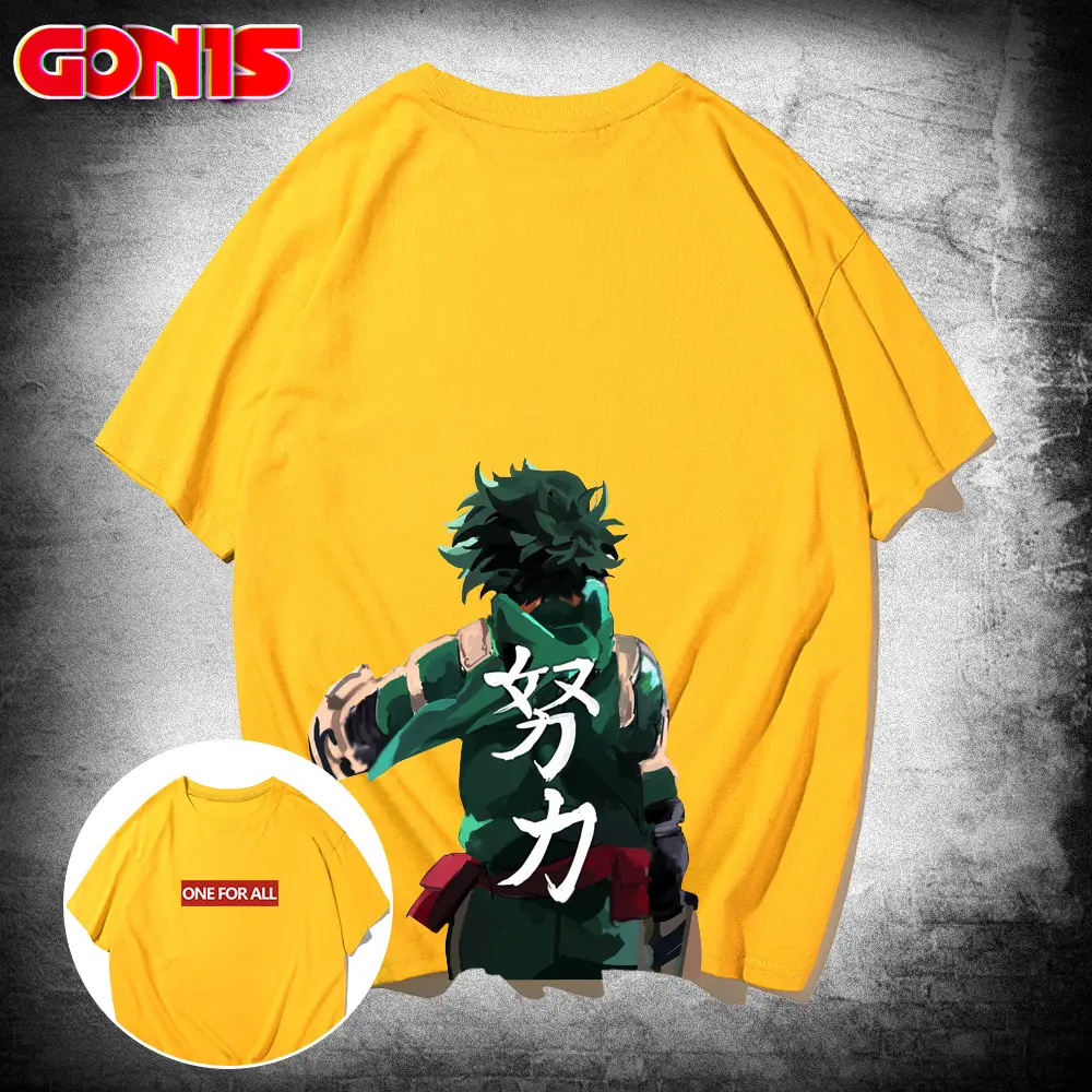 Men Pure Cotton Loose T-Shirt Anime Graphic - Image 3