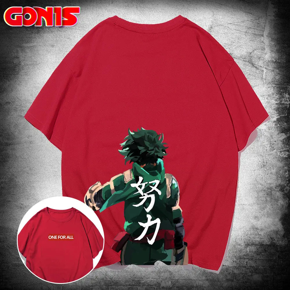 Men Pure Cotton Loose T-Shirt Anime Graphic - Image 4