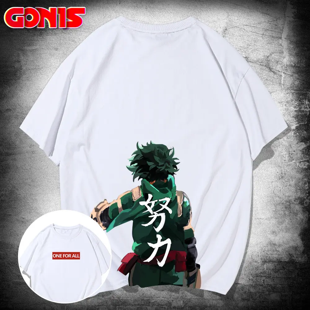 Men Pure Cotton Loose T-Shirt Anime Graphic - Image 2