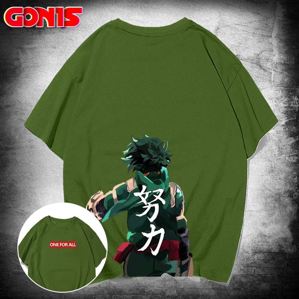 Men Pure Cotton Loose T-Shirt Anime Graphic - Image 6