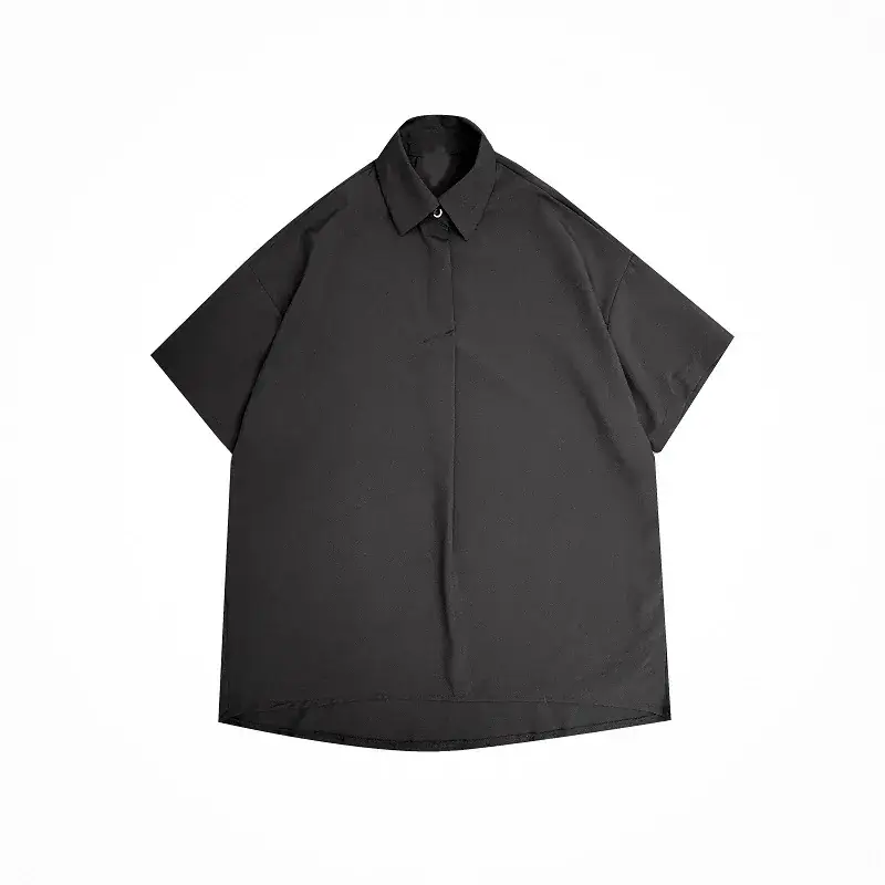 Men Ice Silk Polo Shirt White Half Sleeve Summer Loose - Image 8