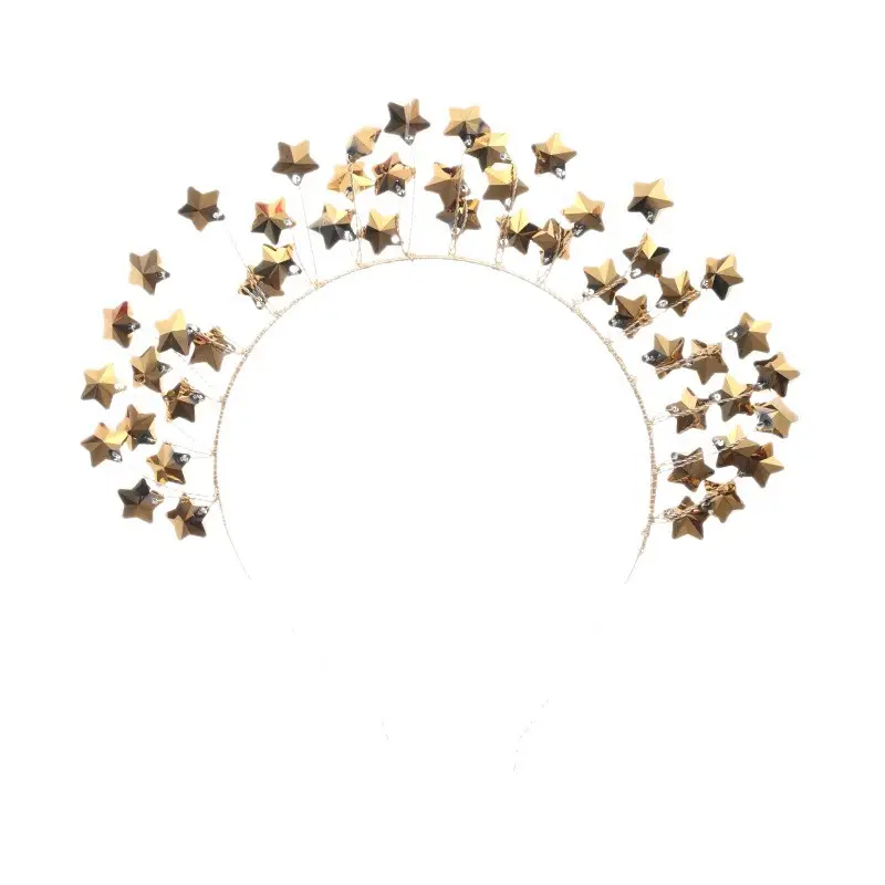 Tuan Ming Gold Star Bridal Hair Band - Image 6