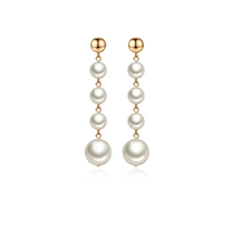 Korean S925 Silver Pearl Tassel Earrings - Image 5