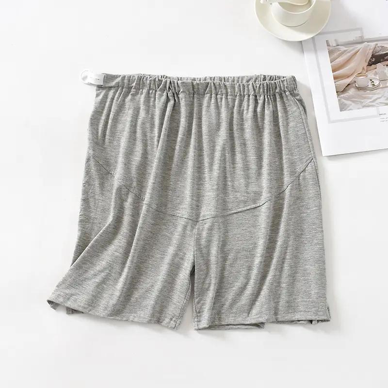 Black Thin High Waist Maternity Shorts Large