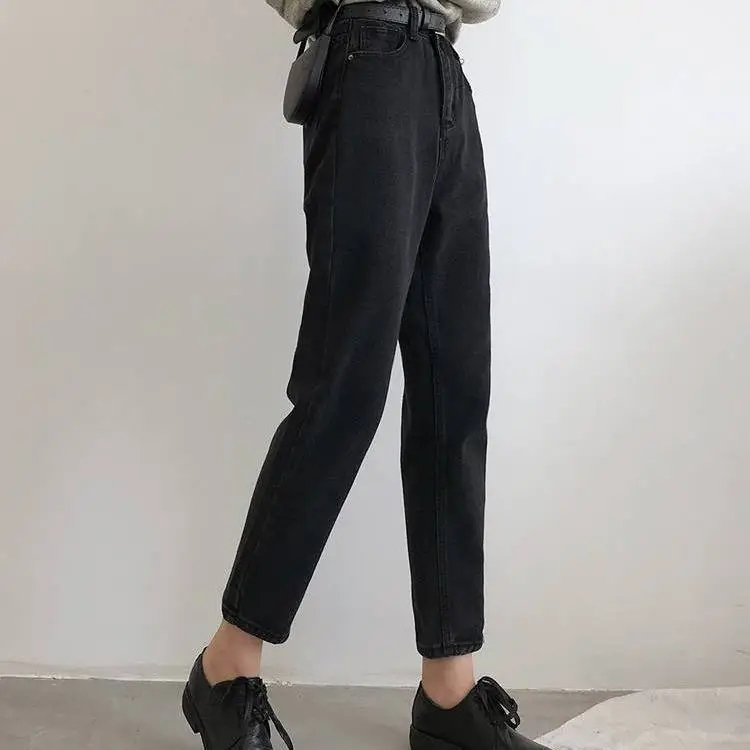 Women's Blue Denim Cropped Leggings Slim Fit High Waist - Image 5