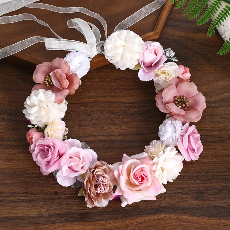 Artificial Rose Wreath for Bride or Hairband - Image 5