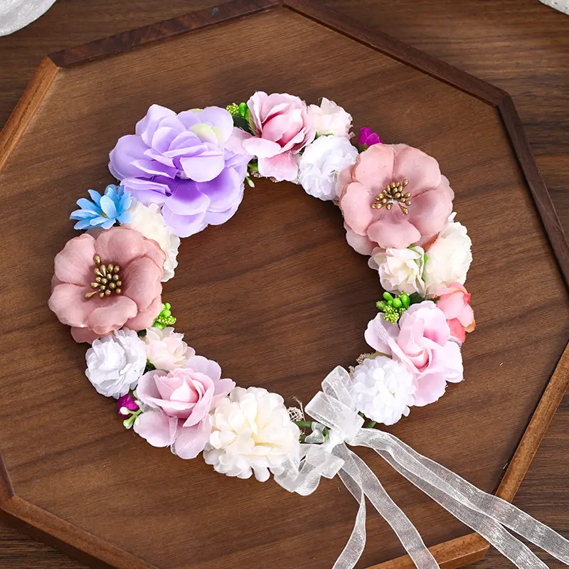 Artificial Rose Wreath for Bride or Hairband - Image 6