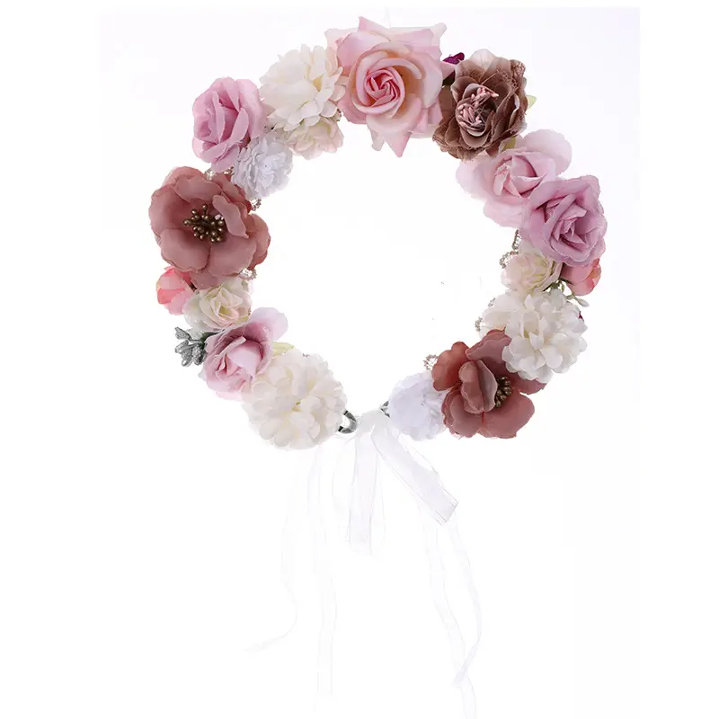 Artificial Rose Wreath for Bride or Hairband - Image 8