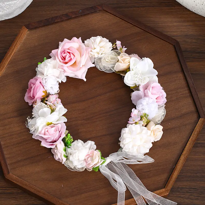 Artificial Rose Wreath for Bride or Hairband - Image 3