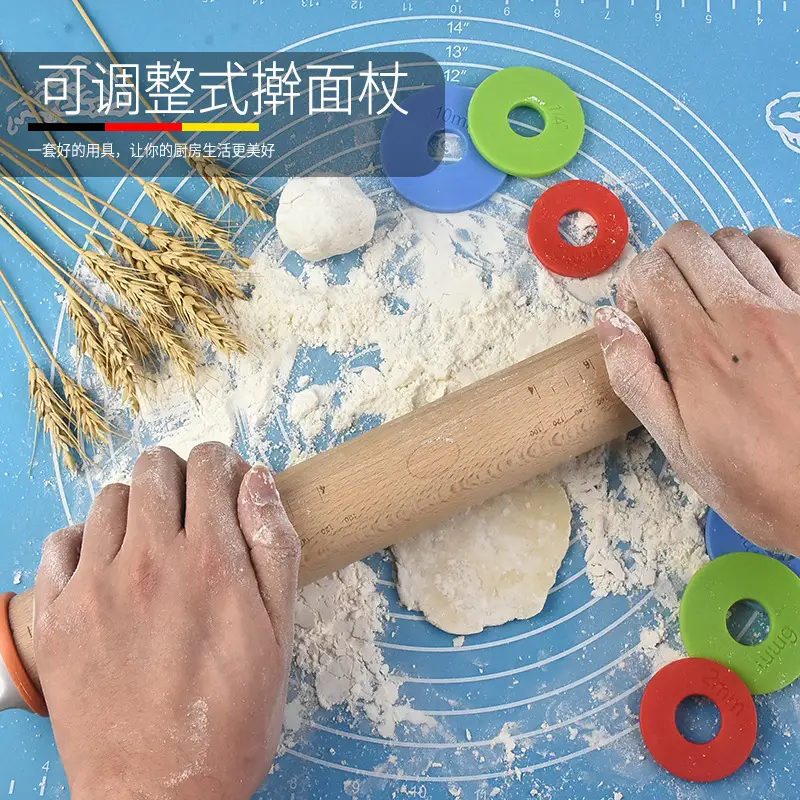 Stainless Steel Kneading Rolling Pin 17" Adjustable - Image 6