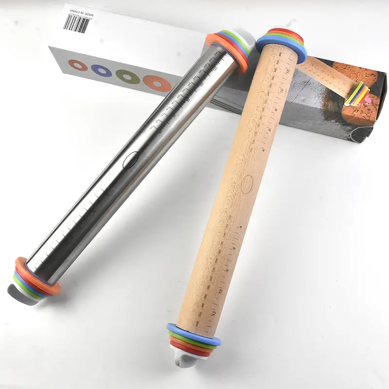 Stainless Steel Kneading Rolling Pin 17" Adjustable - Image 8