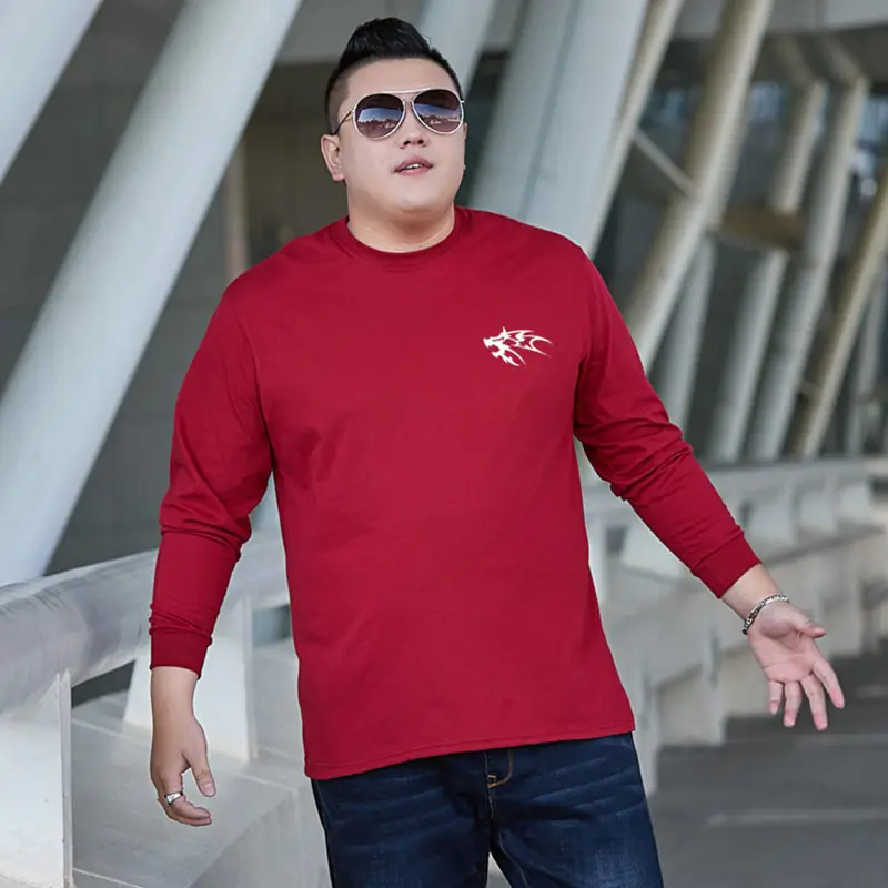 Men Long Sleeve Printed T-Shirt White Summer Trendy