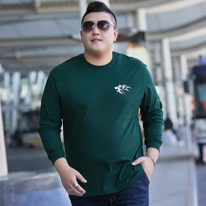 Men Long Sleeve Printed T-Shirt White Summer Trendy