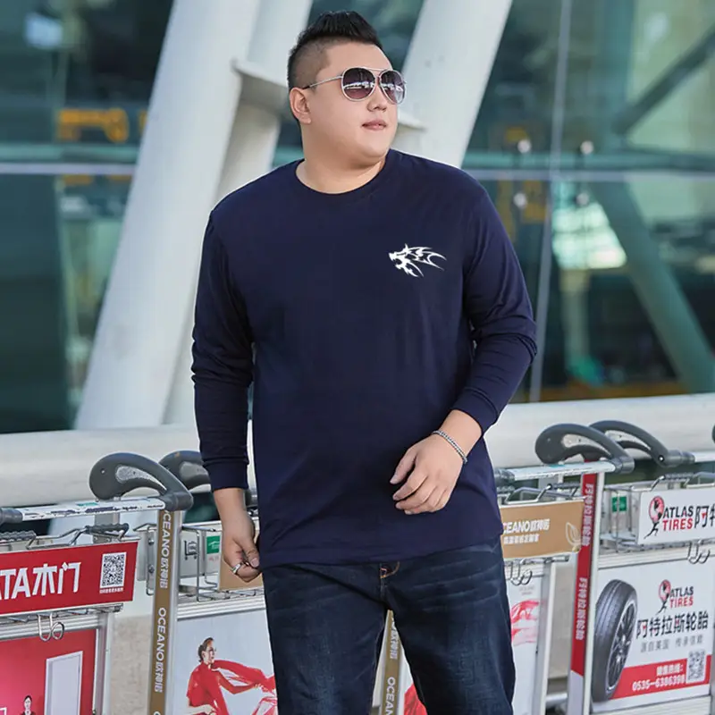 Men Long Sleeve Printed T-Shirt White Summer Trendy