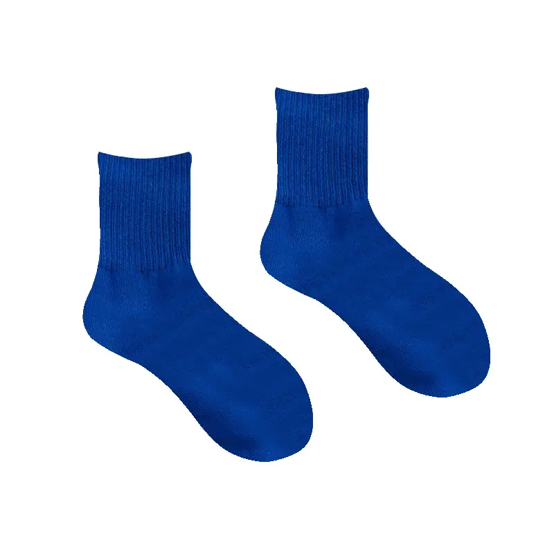 Solid color pile socks color Japanese short tube socks women's versatile candy color cotton socks men's wholesale neutral