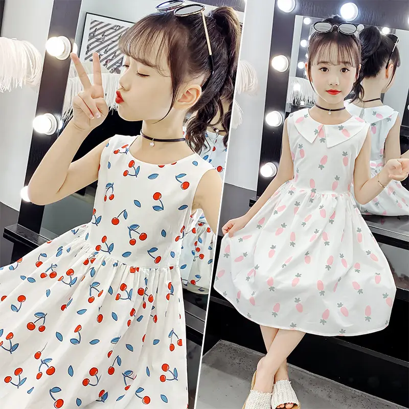 Girls Cotton Floral Long Skirt Dress 2025 - Image 20