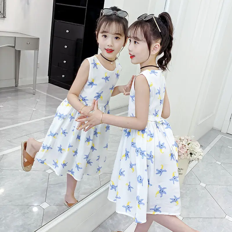 Girls Cotton Floral Long Skirt Dress 2025 - Image 4
