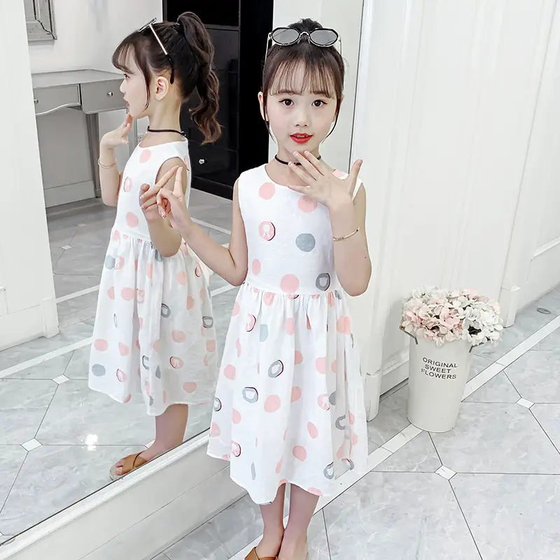 Girls Cotton Floral Long Skirt Dress 2025 - Image 5