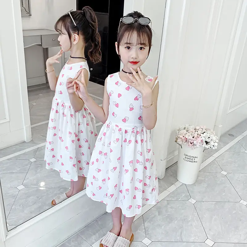 Girls Cotton Floral Long Skirt Dress 2025 - Image 7