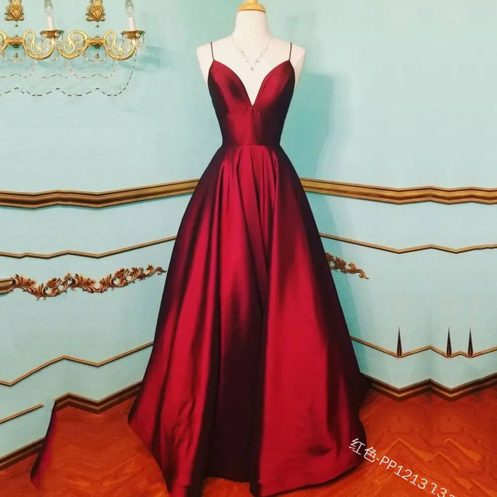 2025 Summer V Neck Pure Color Evening Dress - Image 8