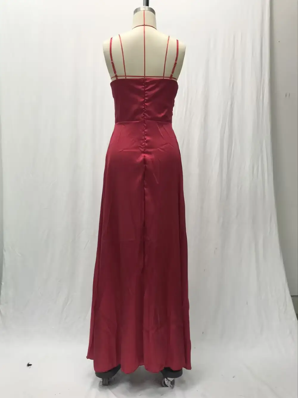 2025 Summer V Neck Pure Color Evening Dress — feature 19