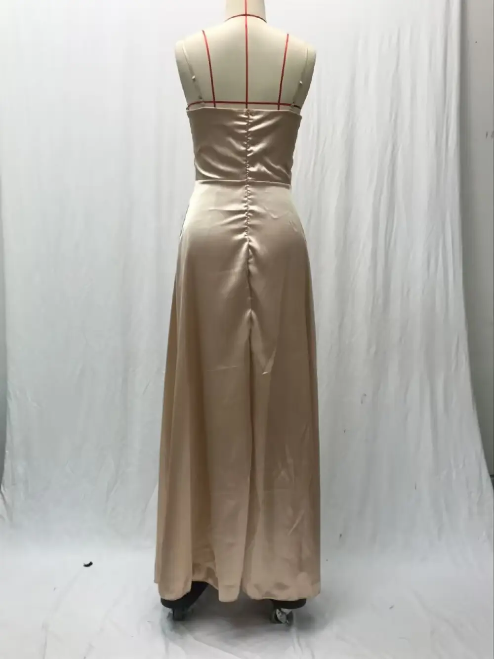 2025 Summer V Neck Pure Color Evening Dress — feature 27